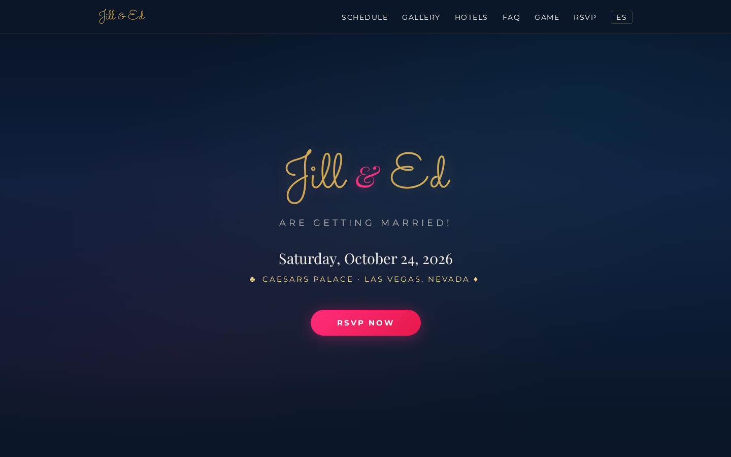 Jill and Ed wedding website