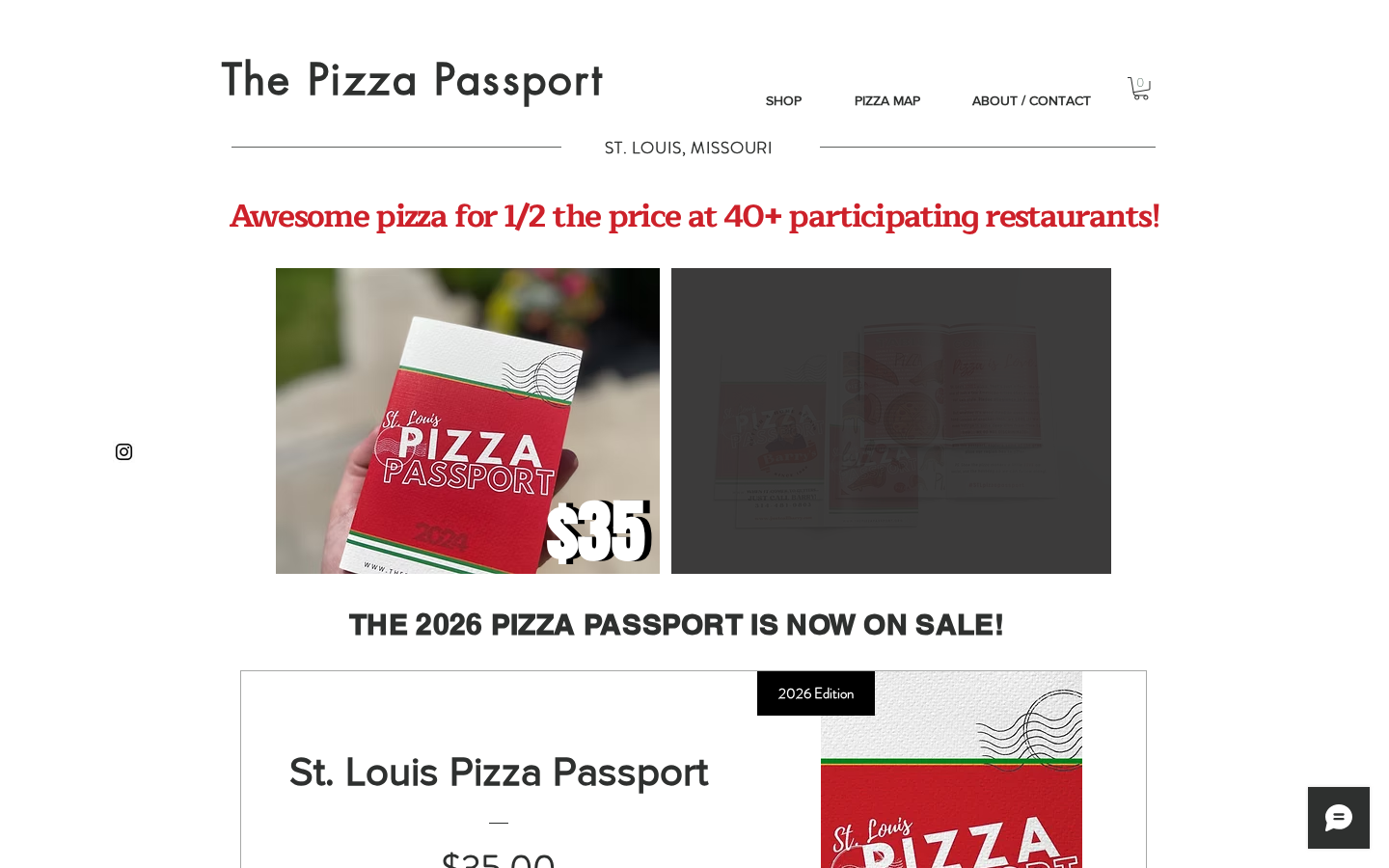 The Pizza Passport website